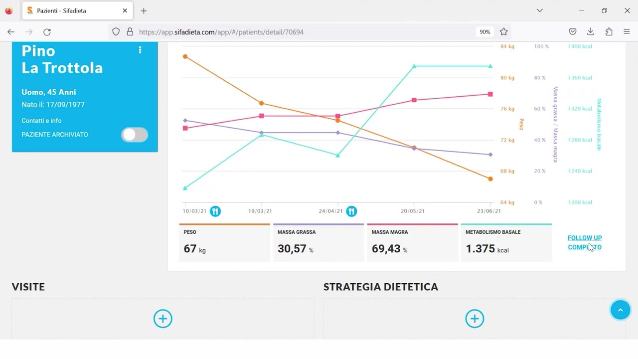 Sifadieta Software nutrizionale - parte 1