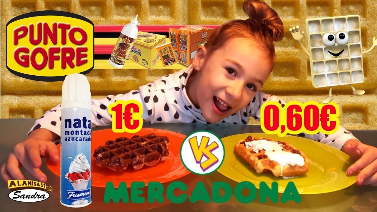 PUNTO GOFRE CON NATA Y CHOCOLATE- !!! RECETA MUY FACIL PARA NI&Ntilde;OS