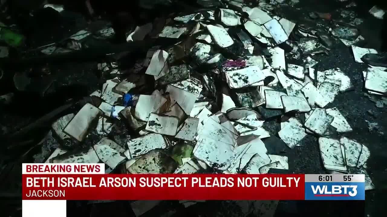 Alleged synagogue arsonist pleads not guilty; trial scheduled for next month