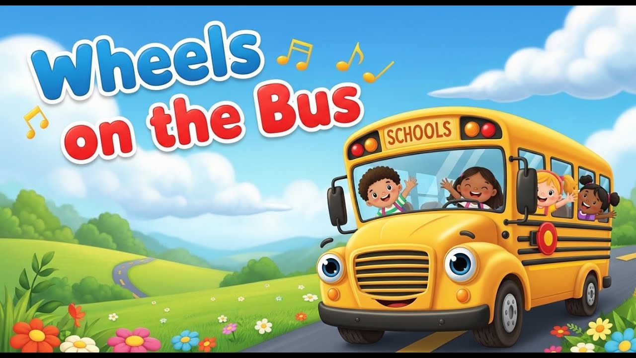 The Wheels on the Bus 🚌  Fun Nursery Rhymes for Toddlers & Kids