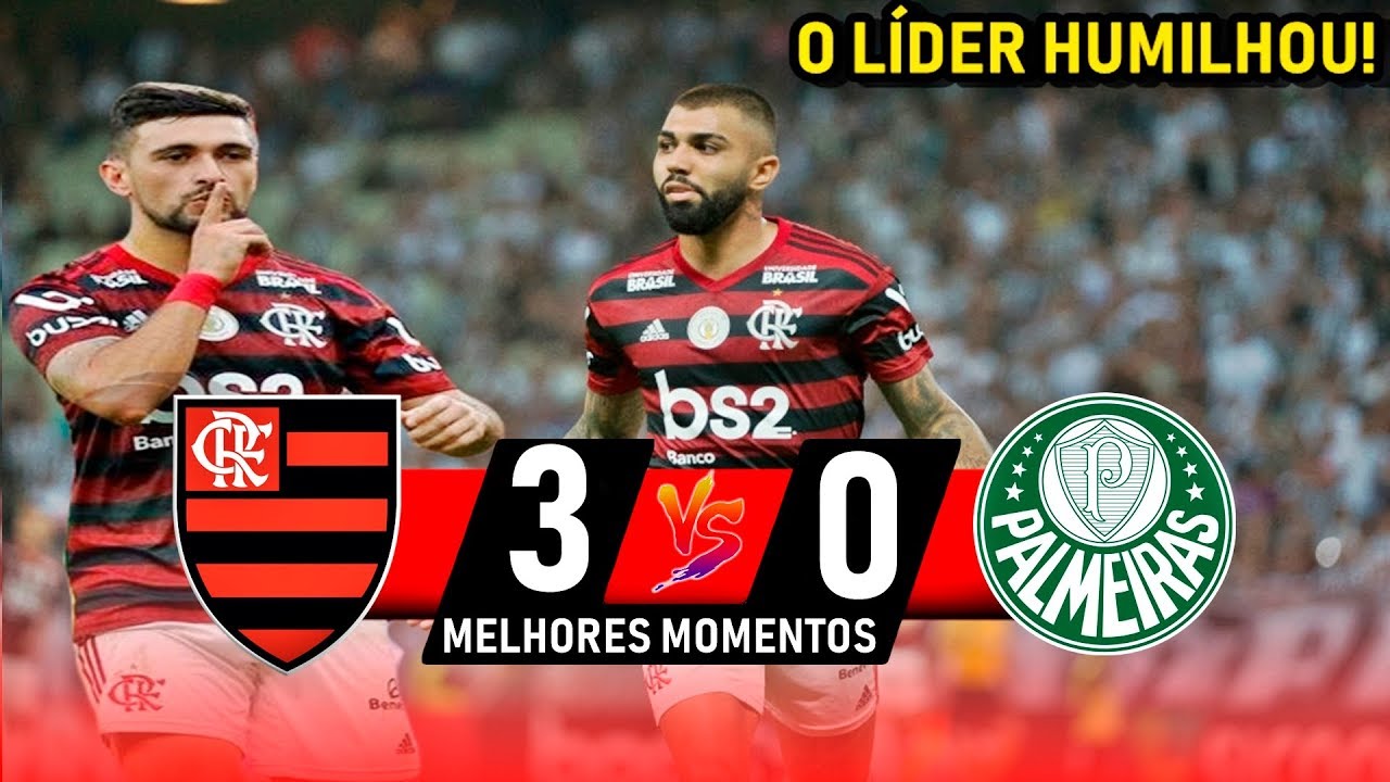 MENGÃO HUMILHOU! Flamengo 3 x 0 Palmeiras (1080p)  Gols e Melhores Momentos  Brasileirão 2019