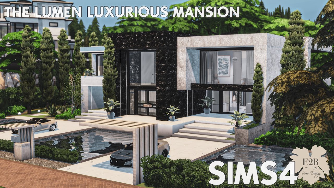 Роскошный особняк «Люмен» | Sims 4: быстрая постройка с использованием пользовательского контента...