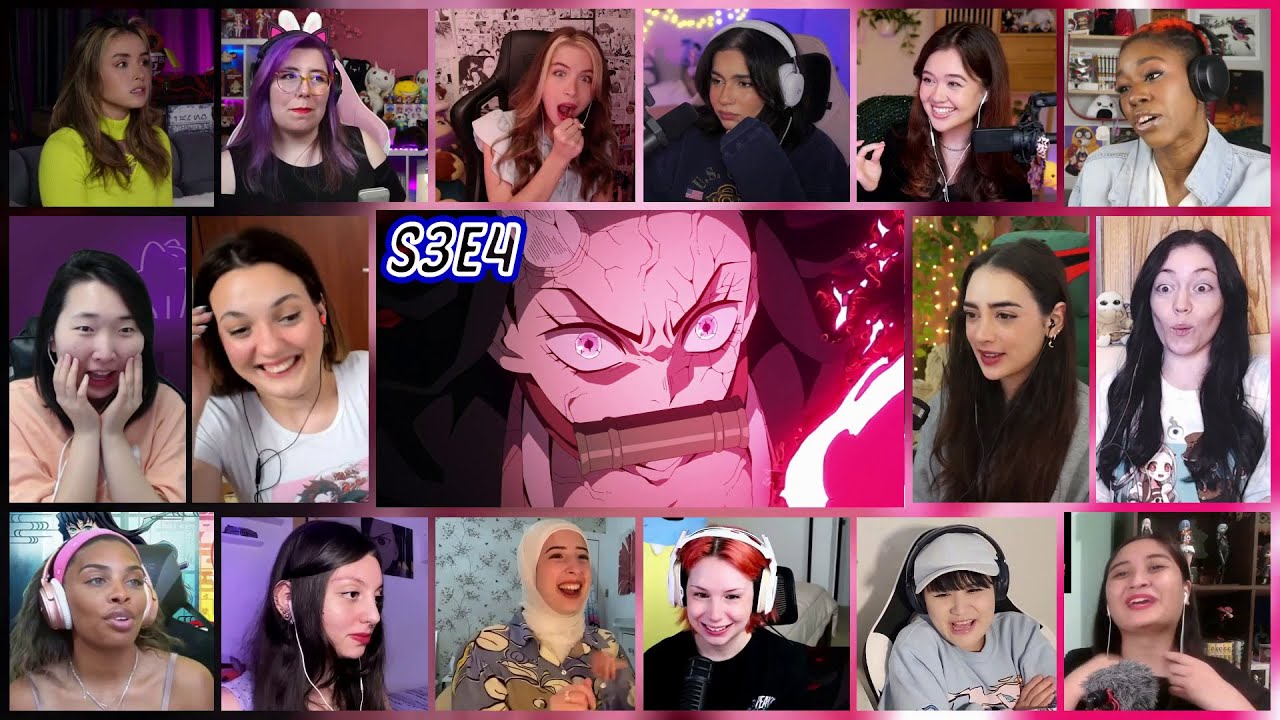 Demon Slayer Season 3 Episode 4 Girls Reaction Mashup | Swordsmith Village Arc Ep 4