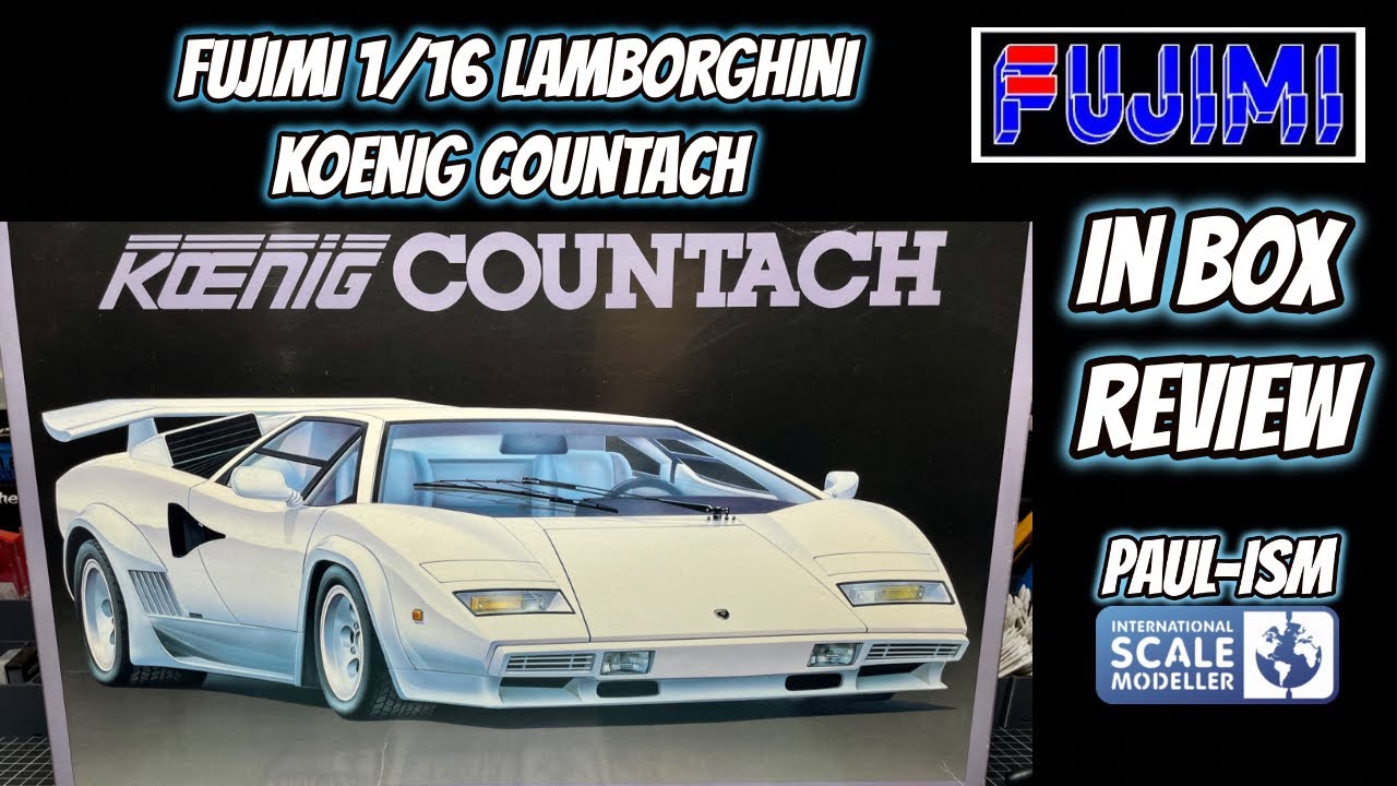 Fujimi 1/16 Lamborghini Koenig Countach In Box Review