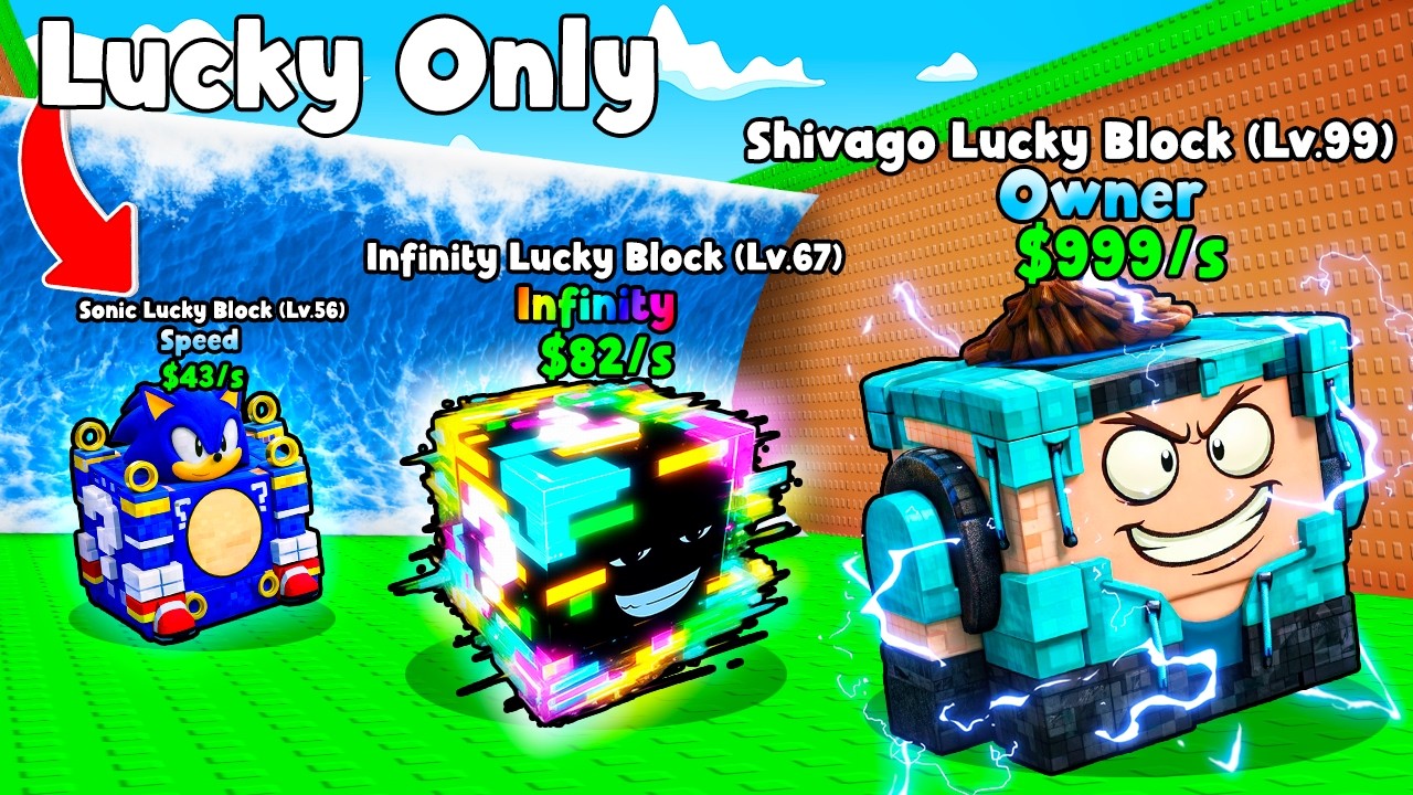 0 TO 100 TRILLION CUSTOM LUCKY BLOCK CHALLENGE IN ESCAPE TSUNAMI FOR BRAINROTS ROBLOX !!