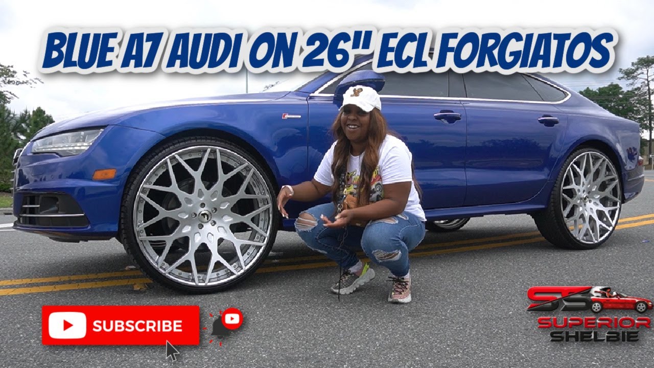 Blue A7 Audi on 26” ECL Forgiatos