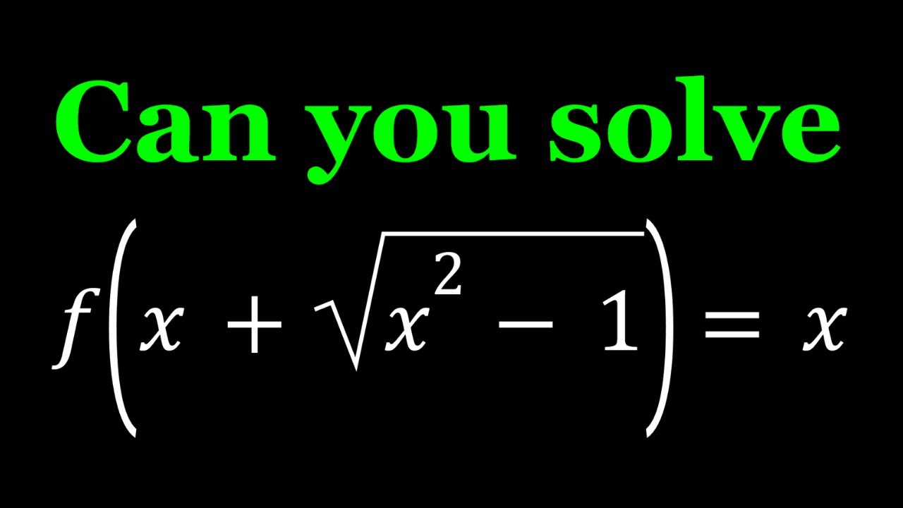 Let's Solve A Functional Equation | 2nd Method?
