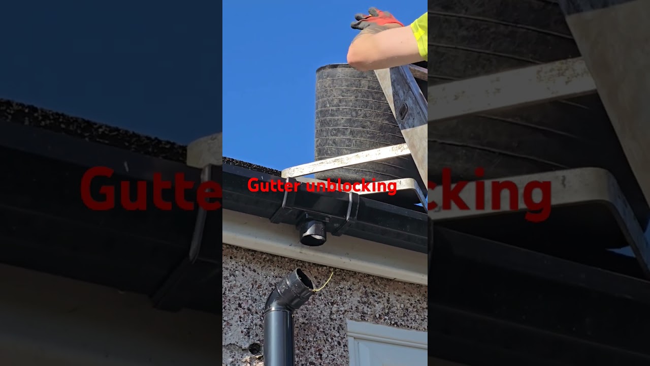 How to unblock plastic gutter.