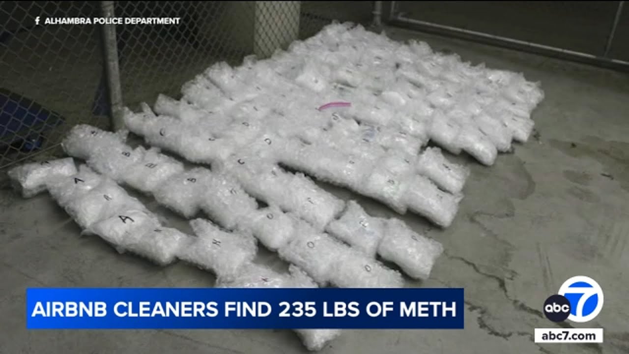Cleaning crew finds 235 pounds of meth at Alhambra Airbnb; 2 arrested