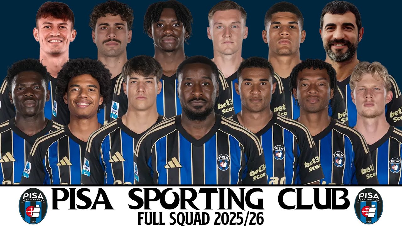 Pisa Sporting Club Official Squad 2025/26 Season | Serie A 25/26