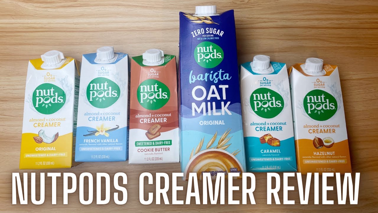 nutpods ALMOND AND COCONUT CREAMER REVIEW | Trying Vegan Coffee Creamers | Katie Makes It Vegan