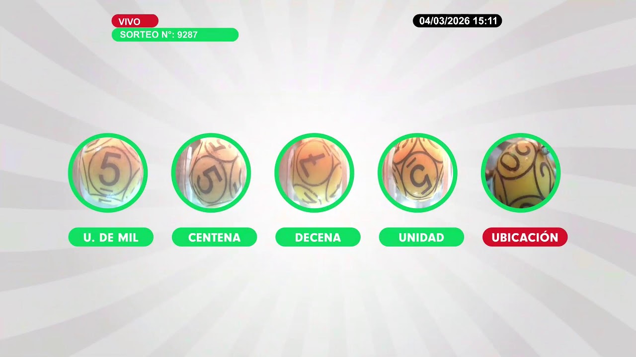 La Matutina - Sorteo Nº 9287/ 04-03-26- LOTERIA DE RIO NEGRO-En Vivo