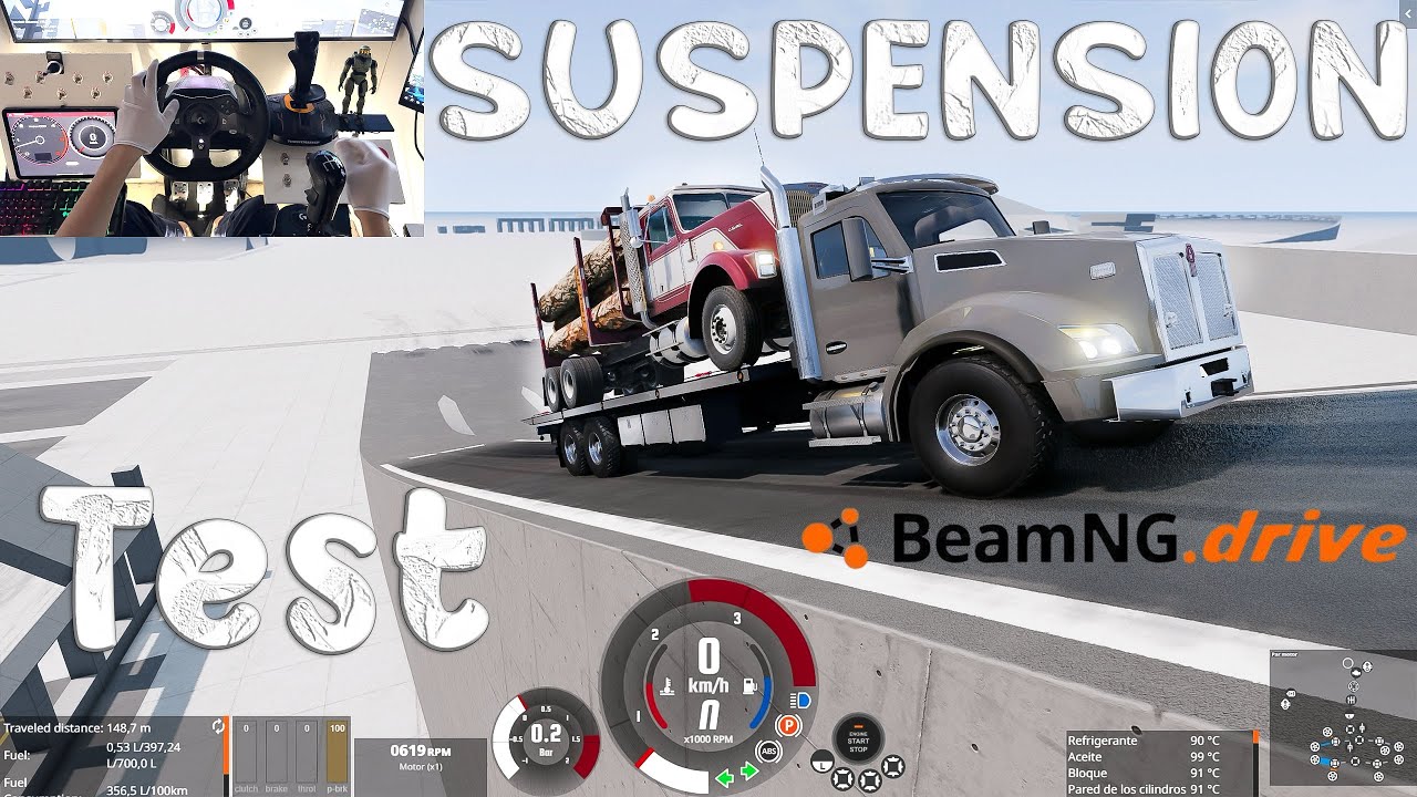 BeamNG.Drive | Kenworth T680 510 HP suspension test with 14 tons | Logitech g920 relaxing drive