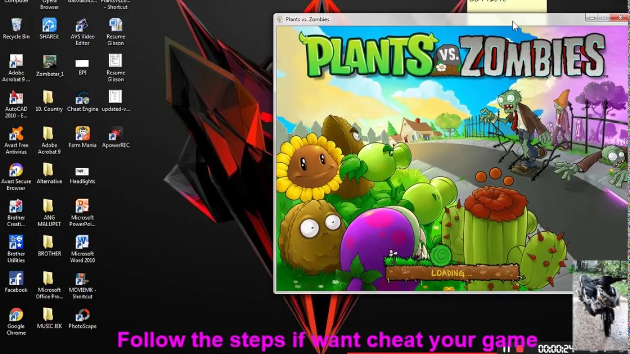 How to cheat Plants vs Zombie (Cheat Engine 6.7) 2018