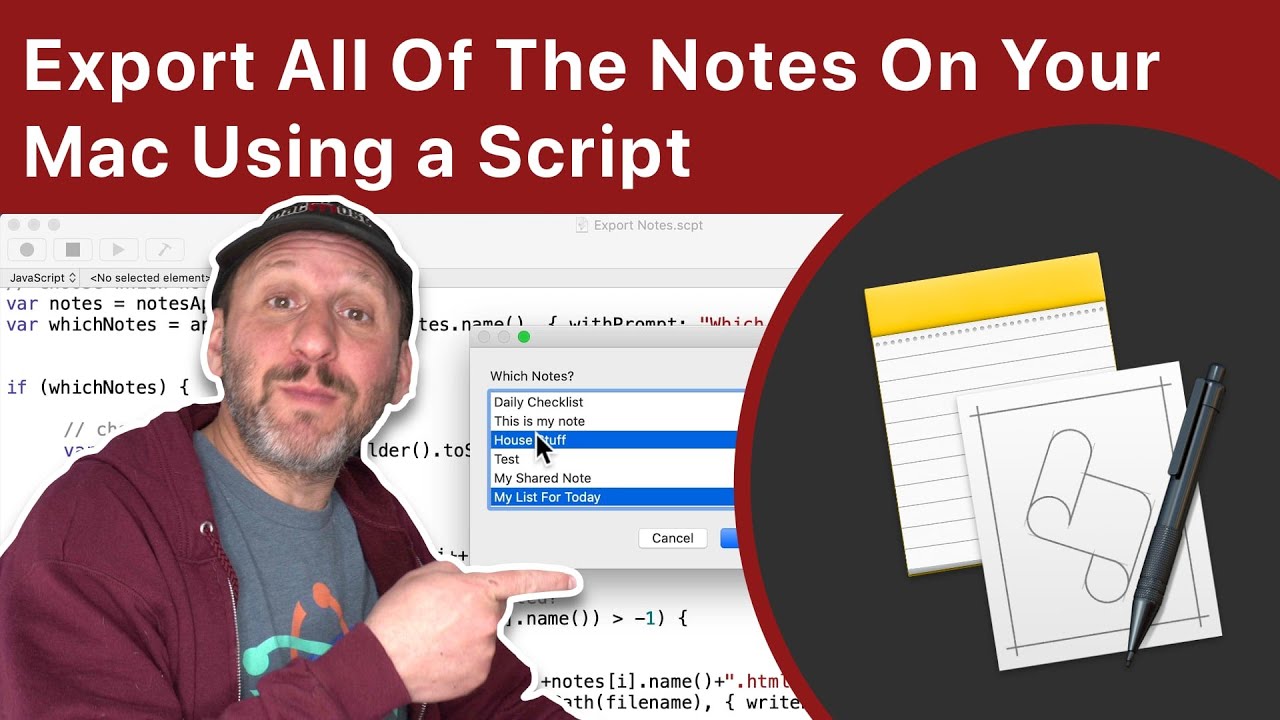 Export From the Notes App Using a Script
