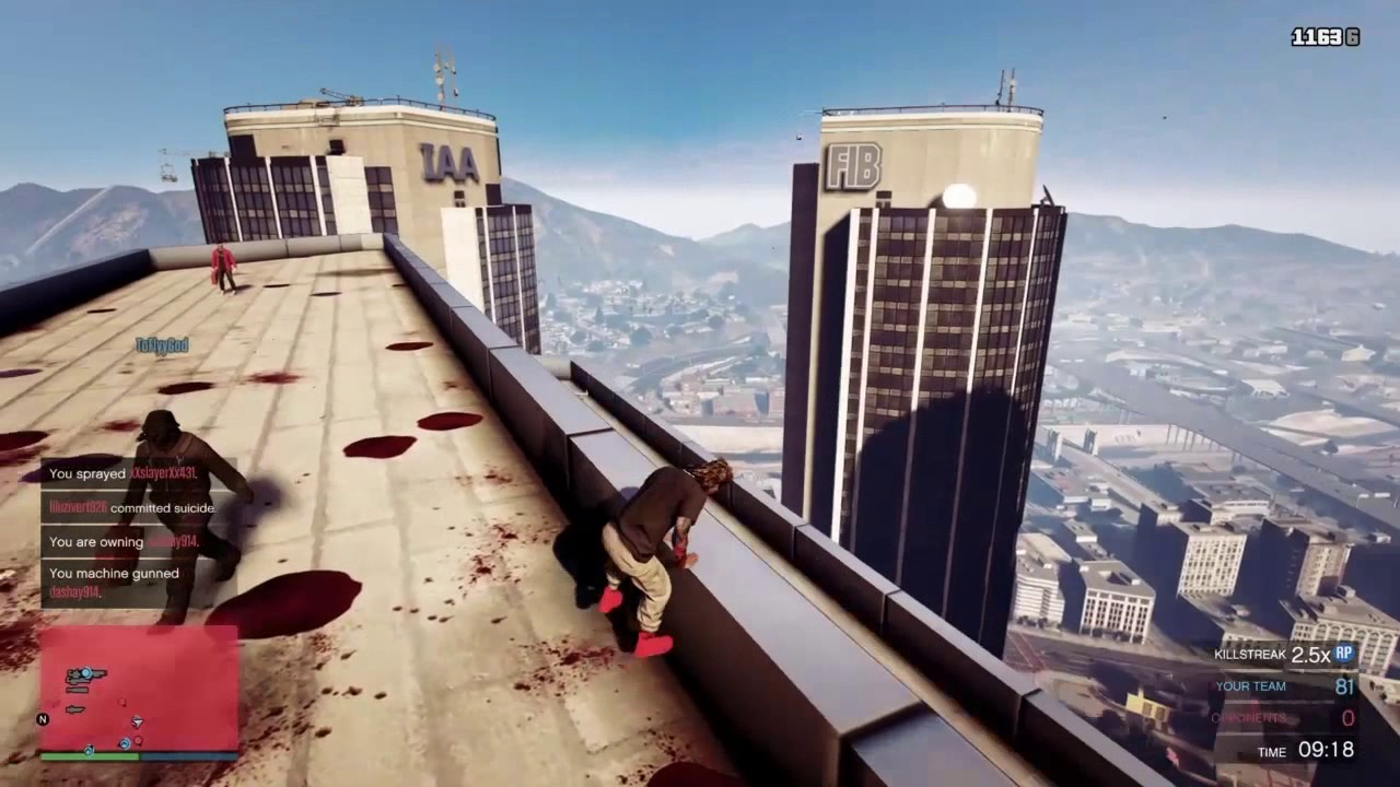 (Gta 5 online) - PARKOUR I GOT FINESSED BY A MINI GUN!!!