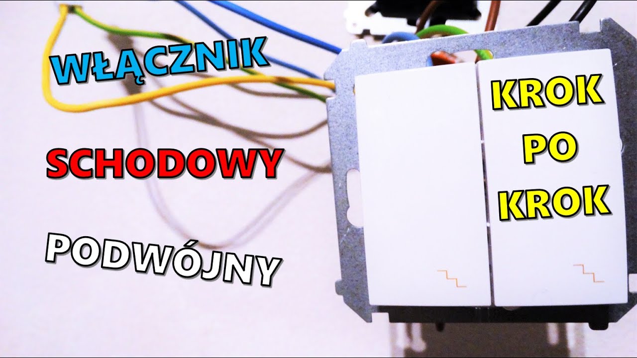 SIMON KONTAKT 54 Włącznik schodowy podw&oacute;jny. Jak podłączyć krok po kroku.