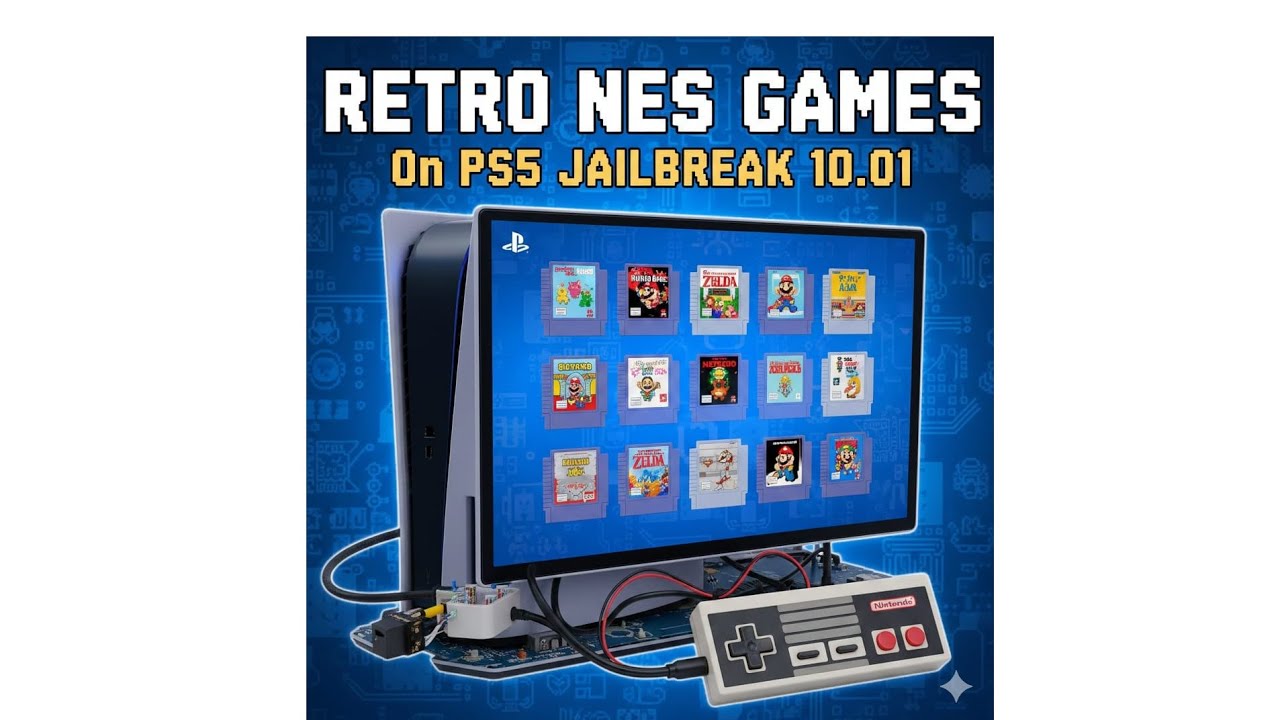 HOW TO INSTALL RETRO NES GAMES ON PS5 JAILBREAK 10.01