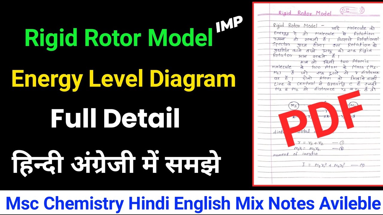 Explain Rigid Rotor Model in detail/ what is rigid Rotor Model/msc Chemistry notes in Hindi