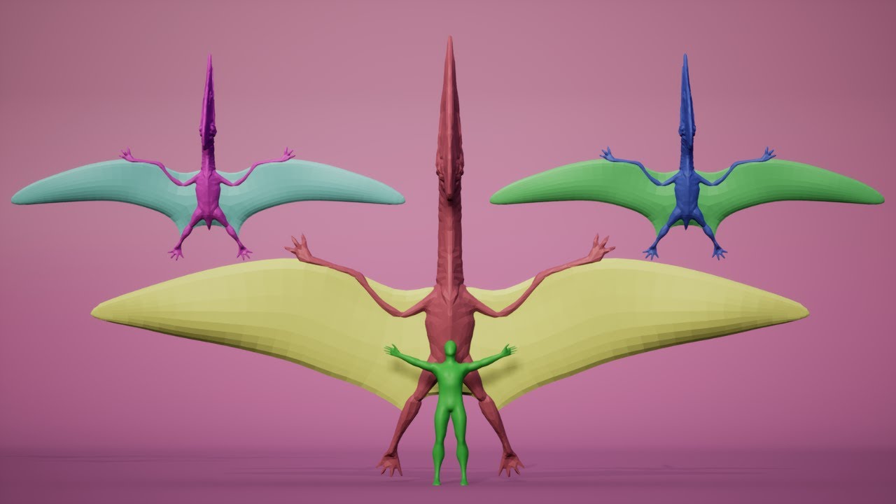 How Big Were Pterosaurs? | 3D Size Comparison