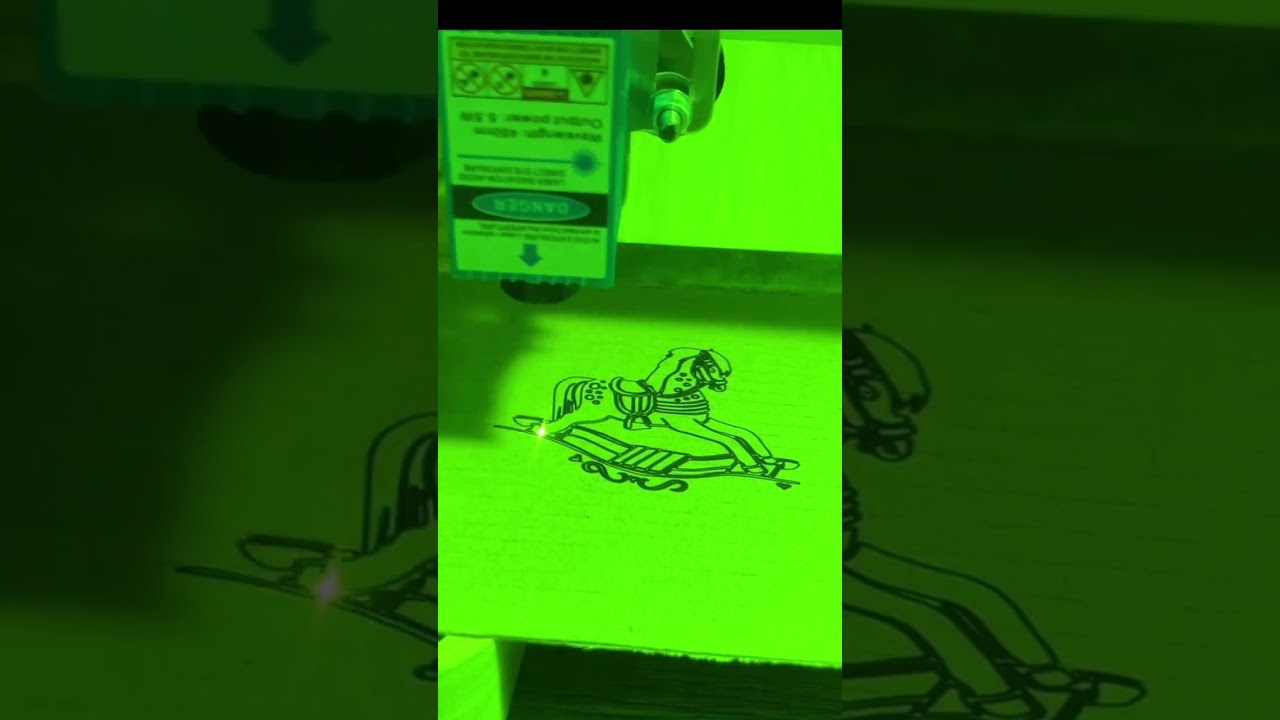 Laser carving a horse #laser carving