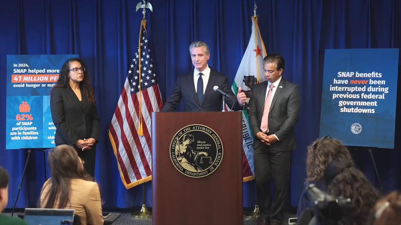 Gov. Newsom and Attorney General suing Trump administration over blocked SNAP benefits