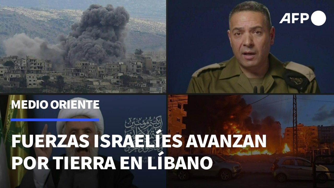 Fuerzas israelíes avanzan por tierra en Líbano, Hezbolá afirma que no se rendirá | AFP