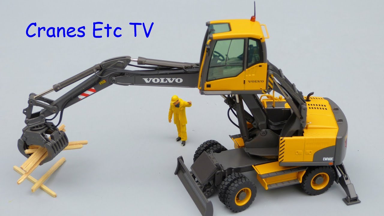 NZG Volvo EW160C Wheeled Materials Handler by Cranes Etc TV