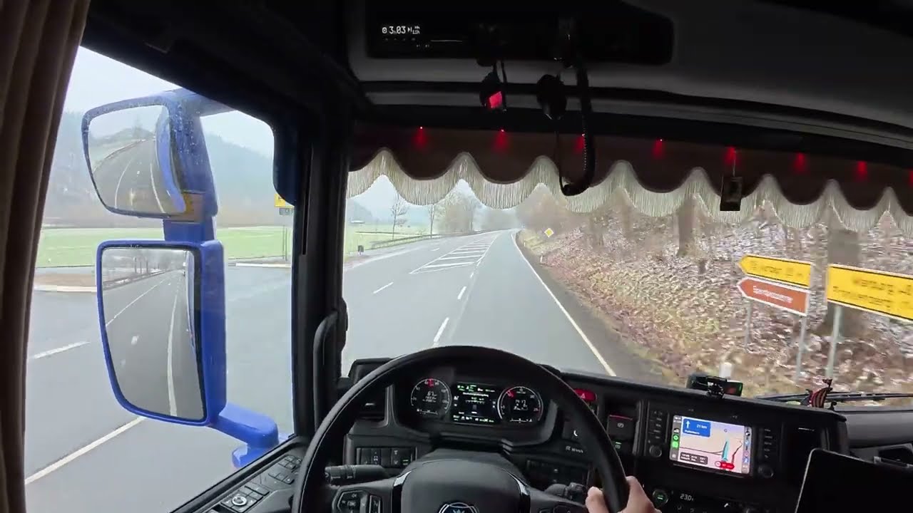 ASMR & POV &ndash; Entspannte LKW-Fahrt von Burgwald nach Twistetal 🛣️🚛
