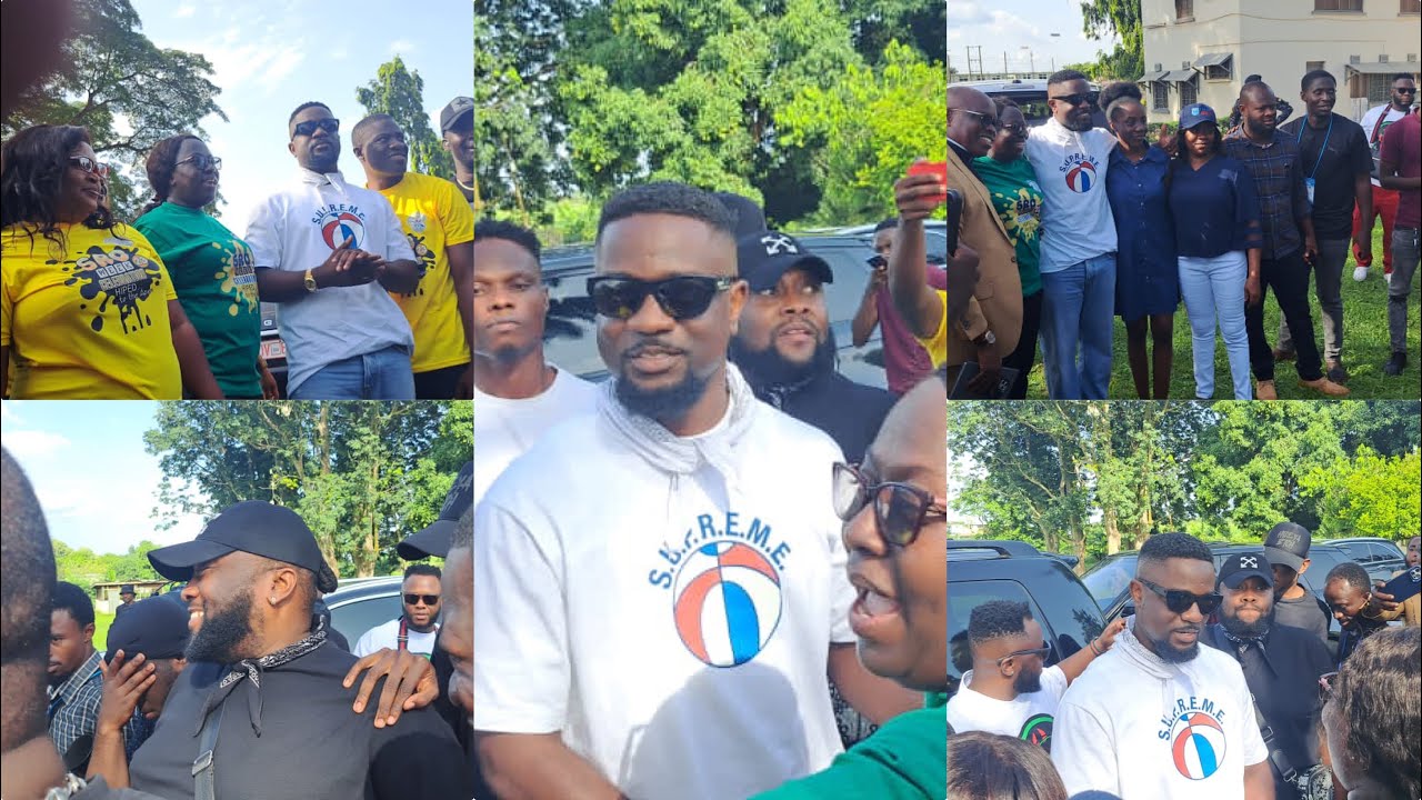 Sarkodie storms Kumasi Yaa Asantewaa school with his team ahead of his shs tour;Students go crazy🔥