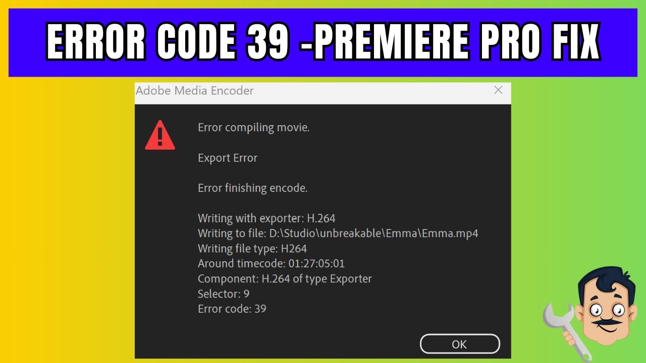 Fix Adobe Premiere Pro Error Code 39 &ndash; Quick & Simple Guide