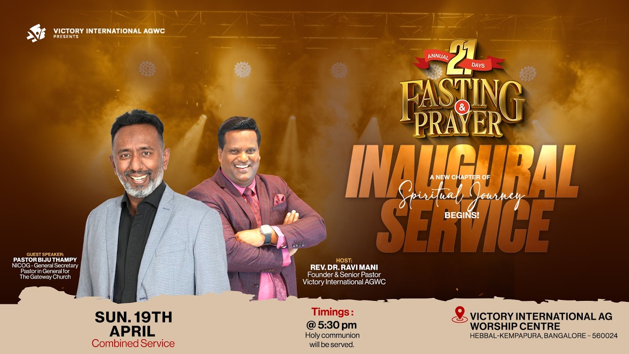 🔴 🅻🅸🆅🅴 19th April 2026 | 21Days Fasting & Prayer Inauguration Service | Pastor BIJU THAMPY