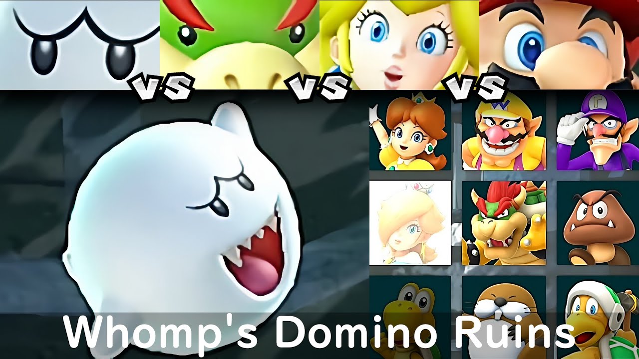 Super Mario Party Boo vs Bowser Jr vs Peach vs Mario #42
