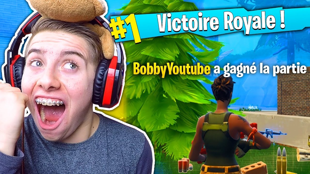 MON PREMIER TOP 1 DÈS LA PREMIÈRE GAME SUR MON TOUT NOUVEAU COMPTE FORTNITE BATTLE ROYALE !!!