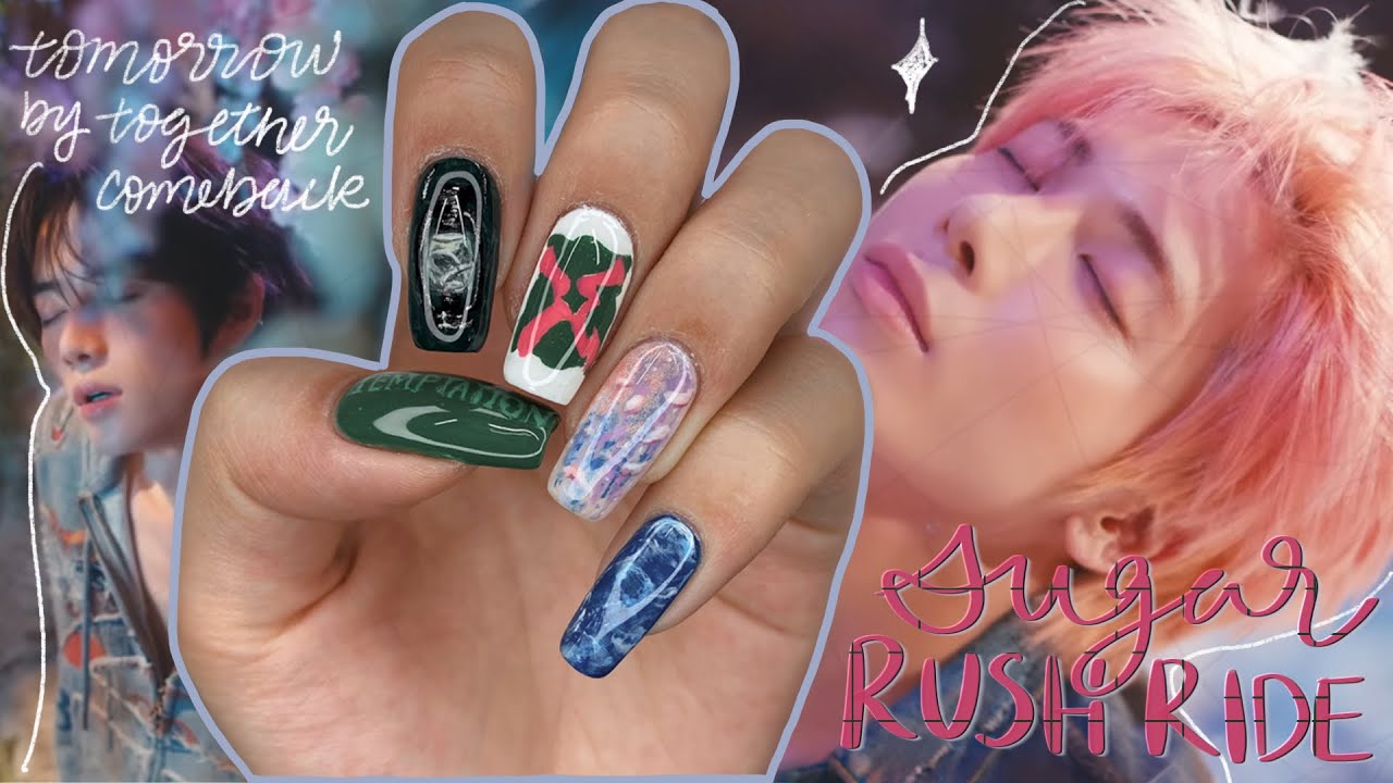 TXT 'Sugar Rush Ride' Nail Art Tutorial | ethereal + nature