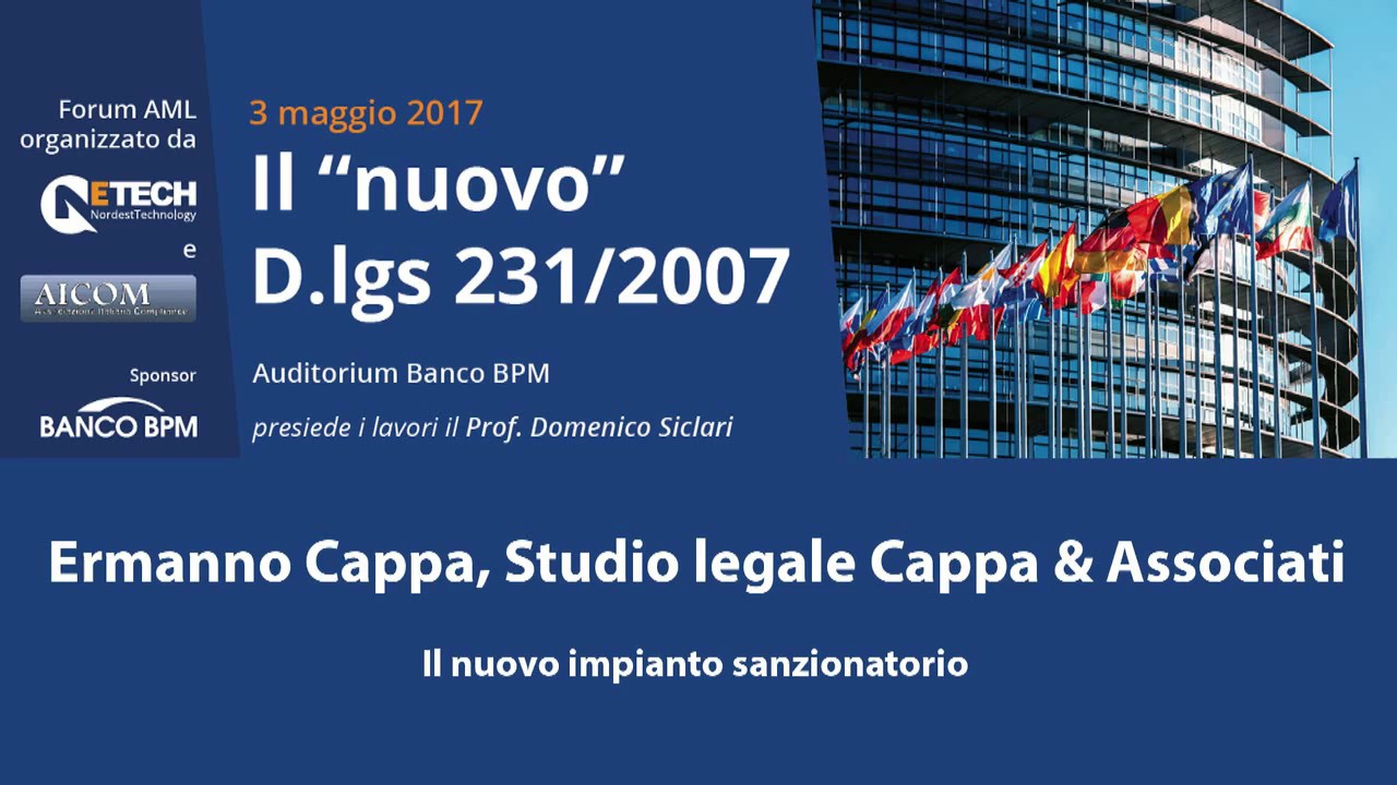 Ermanno Cappa, Cappa & Associati - Milano 3/5/17 - Convegno Antiriciclaggio 