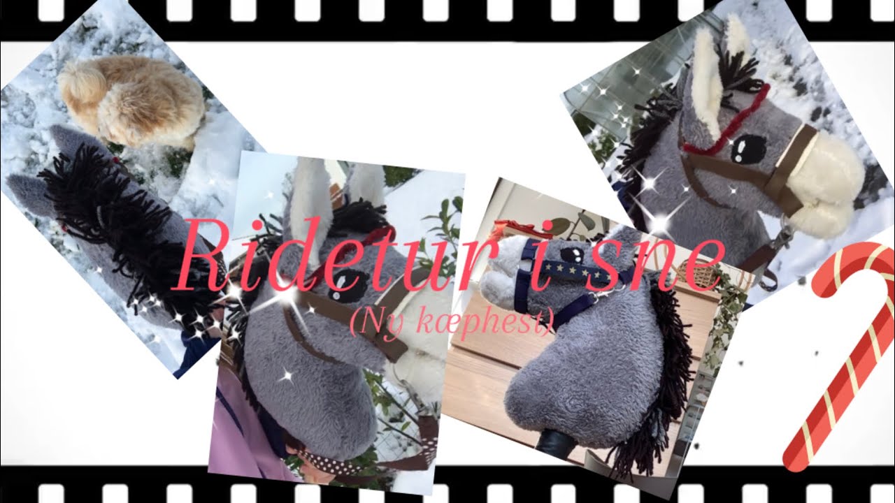 Rider på kæphest i sneen (ny kæphest)