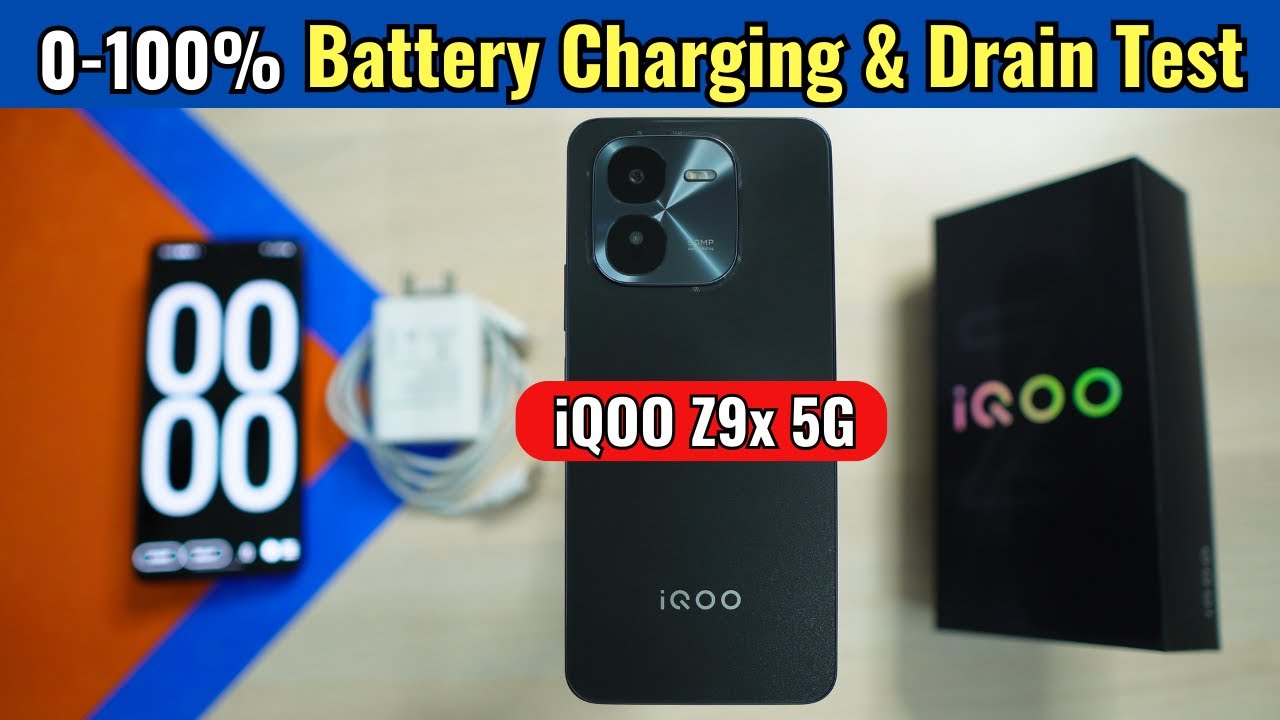 iQOO Z9x 5G Battery Charging & Drain Test - Benchmark, Gaming, Heating | Review