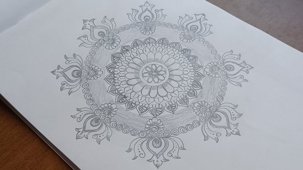 Beautiful Free Hand Rangoli Design #easyrangoli #rangoli #art 