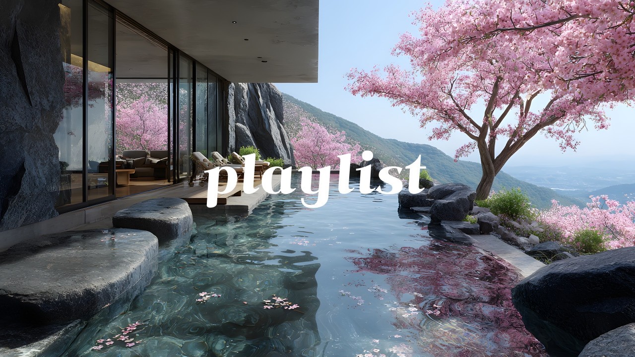 🌸벚꽃 온천에서 듣는 힐링 피아노 음악 | Relaxing Spring Piano