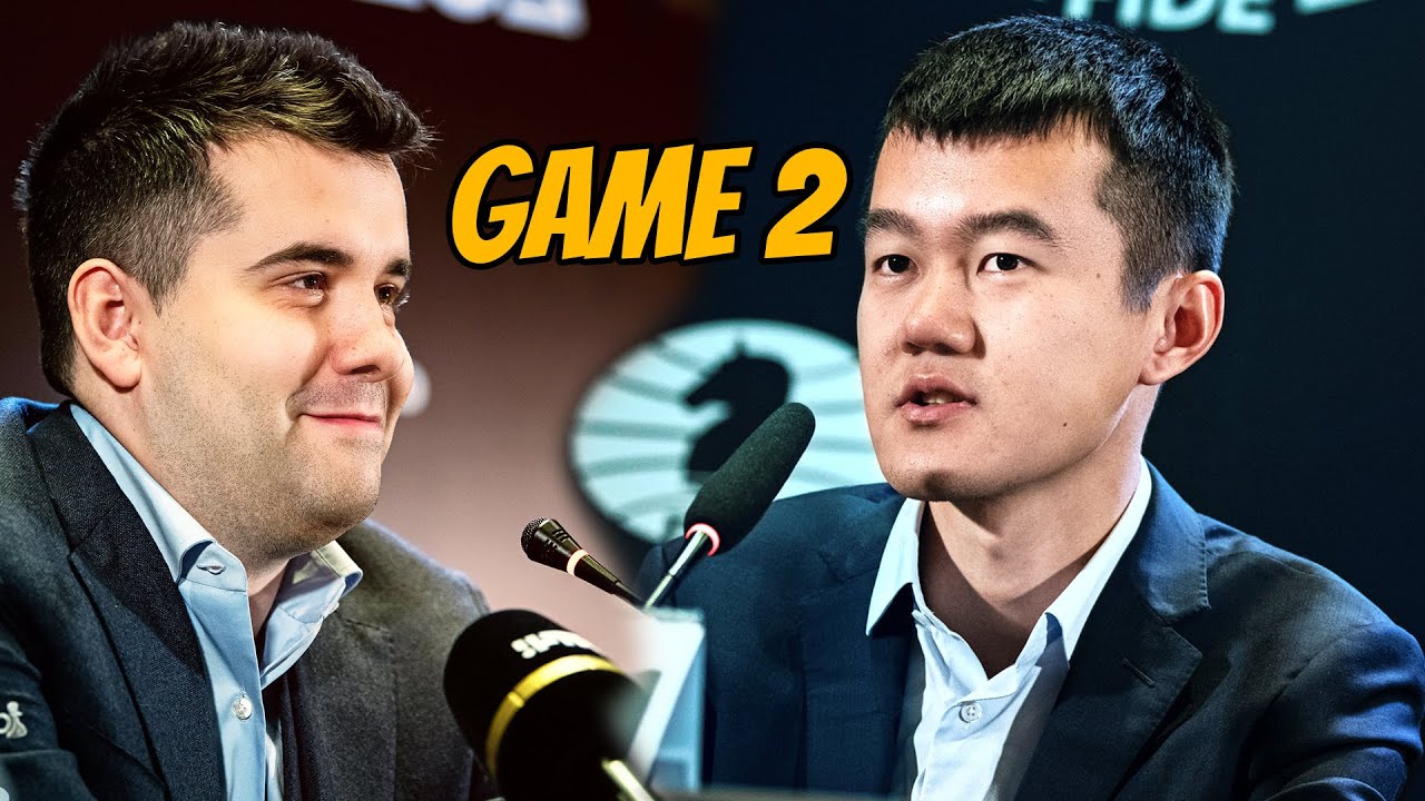 Nepomniachtchi-Ding World Chess Championship Match 2023 || Game 2