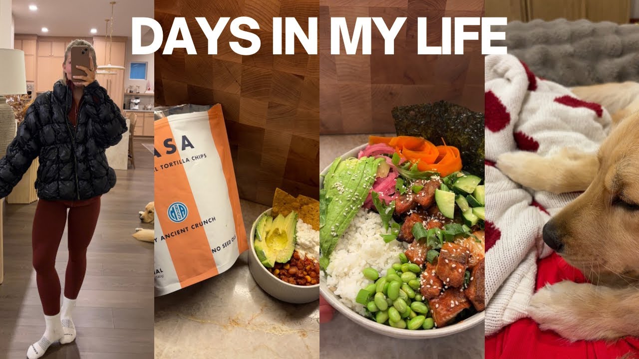 VLOG: push workout, PR haul, what we feed Jax, our favorite healthy dinners (chili + salmon bowls)