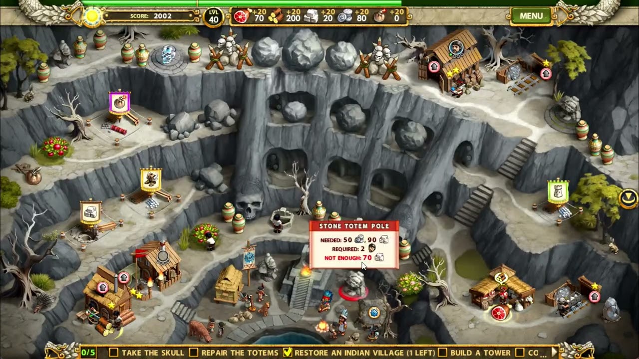 4 Aztec Skulls Remastered CE, Level 40, Hard Mode Walkthrough with Hidden Object Locations