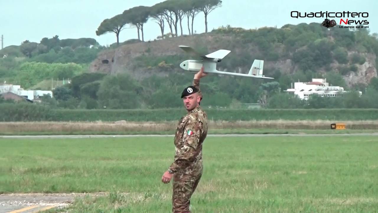 Il volo del RAVEN drone dell' Esercito Italiano
