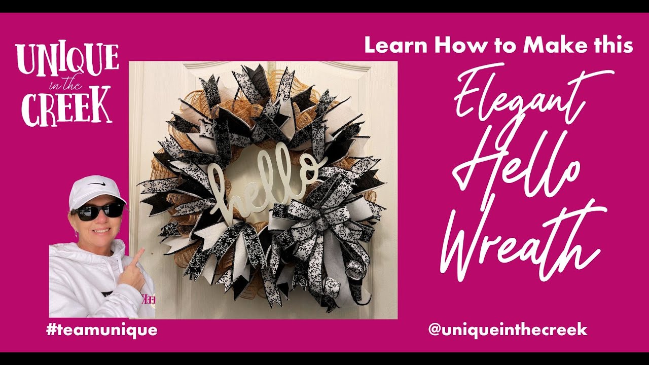 Create A Chic Deco Mesh/Ribbon Wreath With UITC Ring Board Tutorial