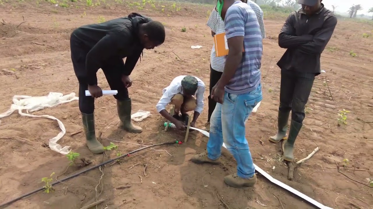 SETTING UP IRRIGATION FOR PLANTAINS IN ADIO AGRO VILLAGE