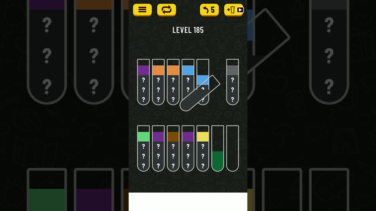 Water Sort Puzzle Level 185 | Level 185
