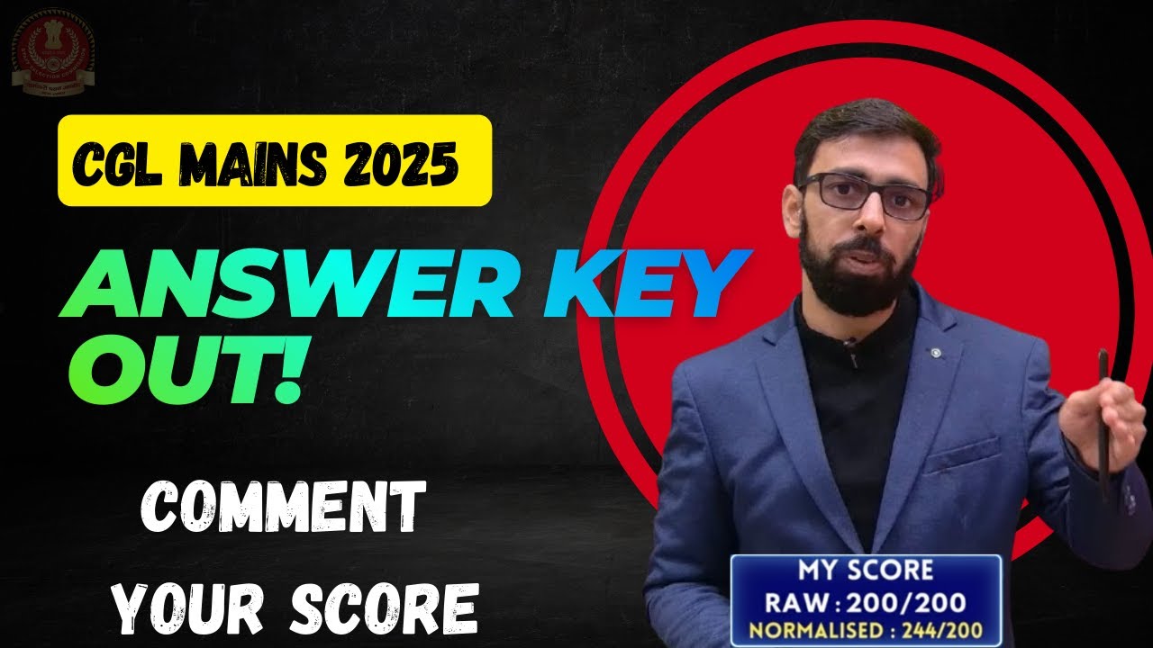 SSC CGL MAINS 2025 ANSWER KEY OUT !! JOIN FAST !!