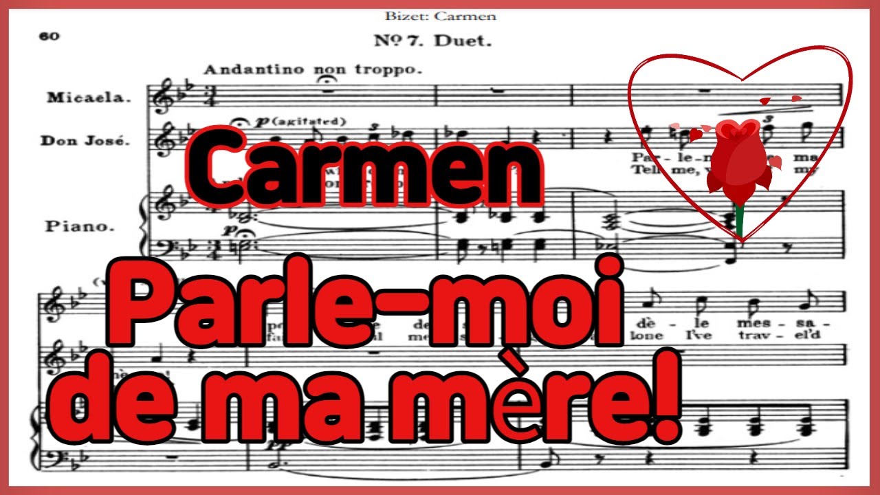 Parle-moi de ma mère! - [Carmen] 'G.Bizet' Piano Accompaniment