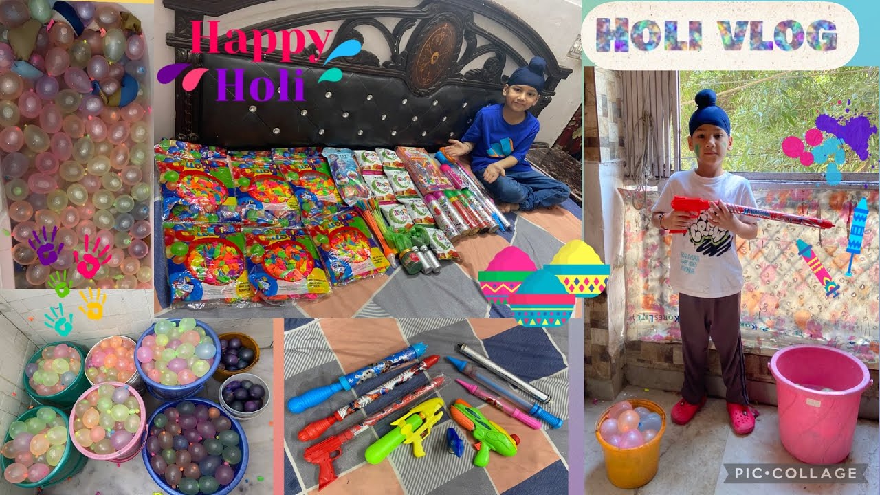Holi vlog ✨🎉🎈💦🔫 happy Holi | Sukhveer Singh 3117 | 